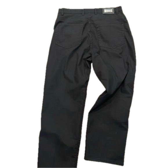 Horst W36 black stretch jeans with logo plate on back short inseam - Picture 3 of 11